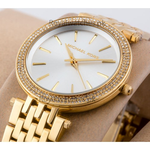 MICHAEL KORS Darci Glitz Gold Dial Pave Bezel Ladies Watch